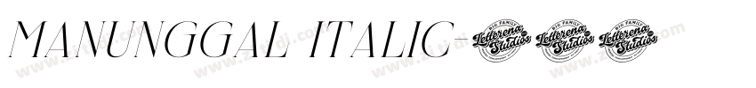 Manunggal Italic字体转换